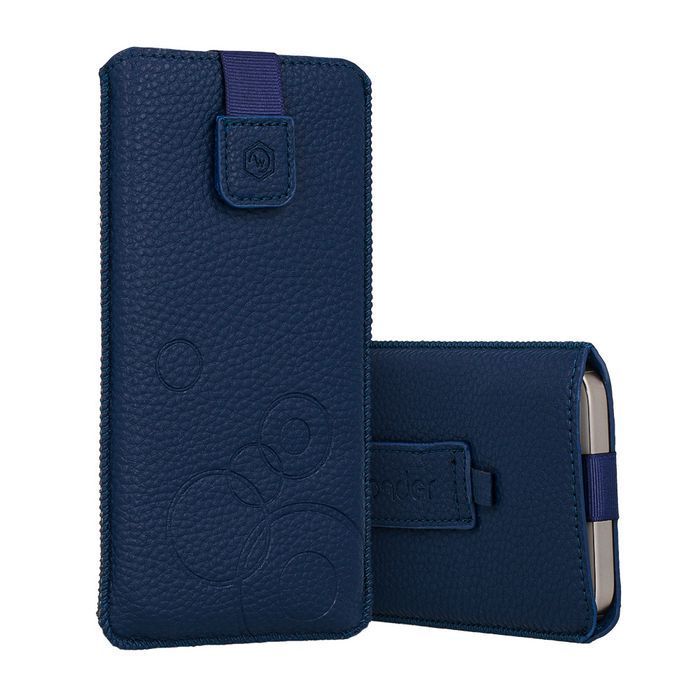 Kieszonka WONDER Deko (ROZMIAR L) iPhone 13 Mini/12 Mini/7/8 granatowa