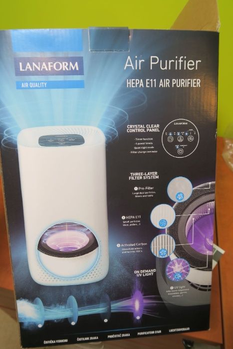 Oczyszczacz powietrza LANAFORM AIR PURIFIER UV, nowy, 50% ceny