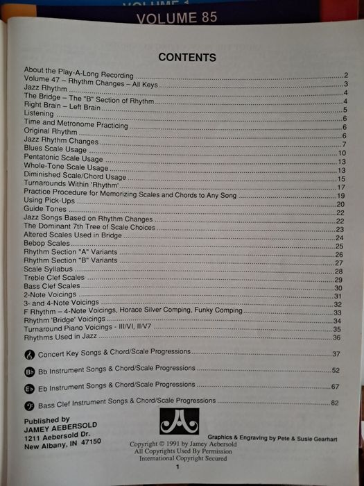 Livros estudo jazz Aebersold