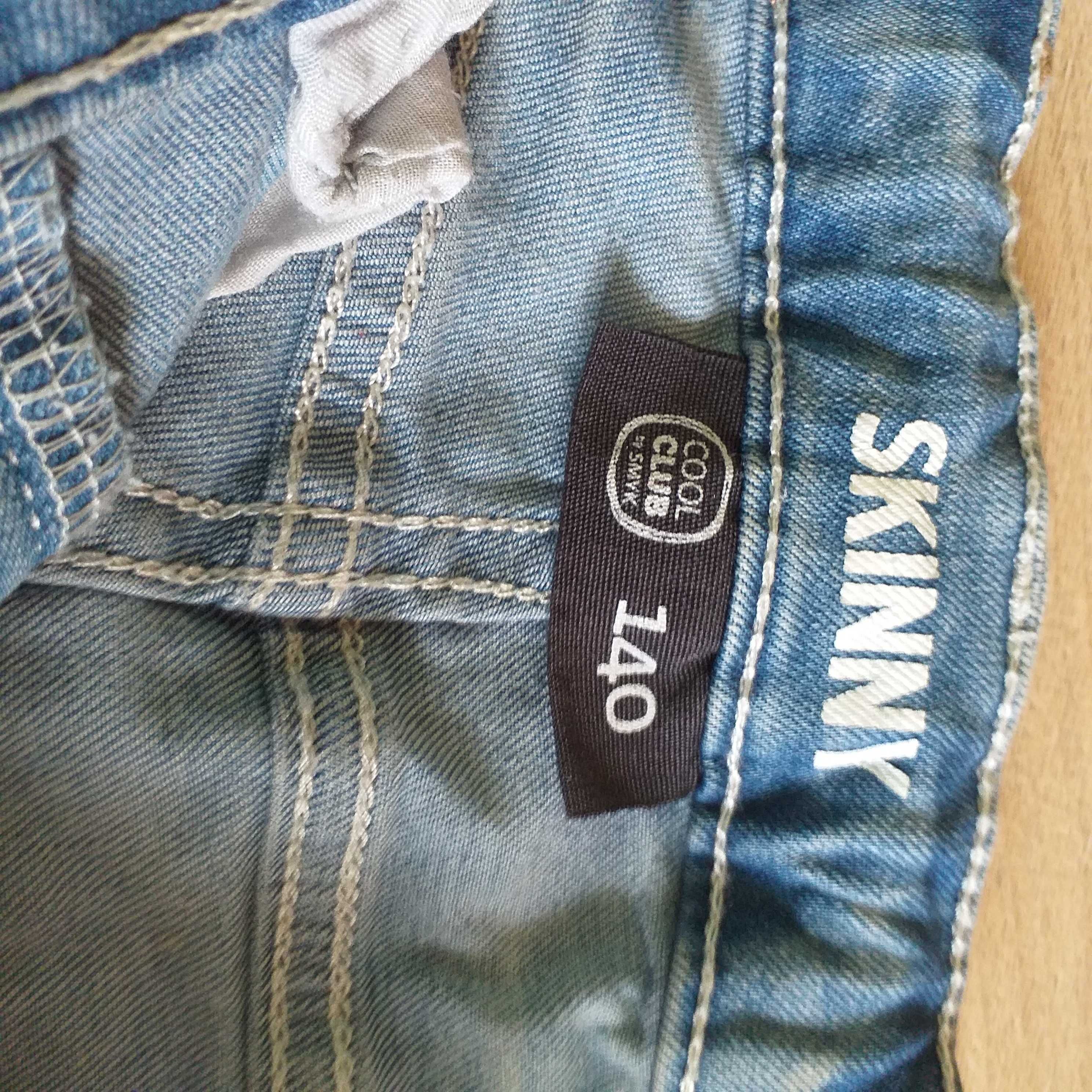 Spodnie dziewczęce jeans zdzierane od kupna- 140cm, Smyk, Rypin