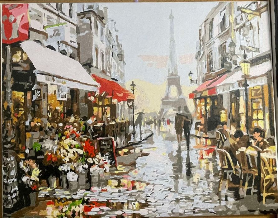 Ręcznie malowany obraz Paryż