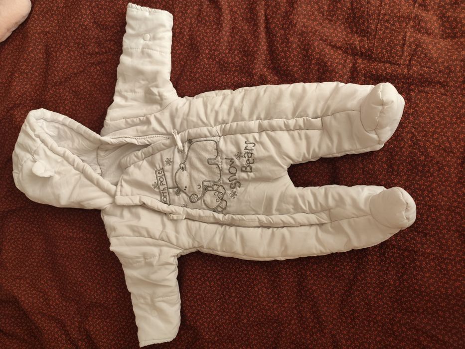 Kombinezon zimowy  biały 62-68