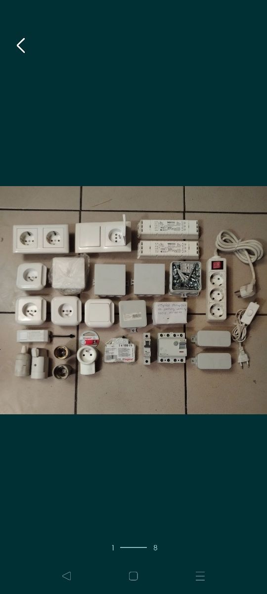 Gniazdka elektryczne pojedyncze białe NOWE, puszki hermetyczne, WIECEJ