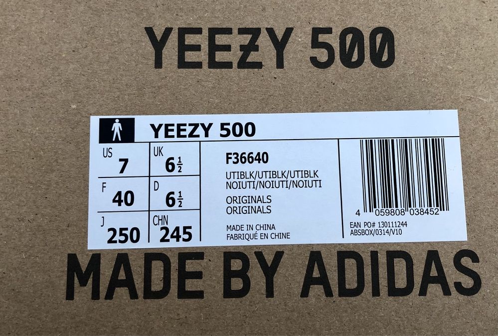 Adidas Yeezy 500 Utility Black T40