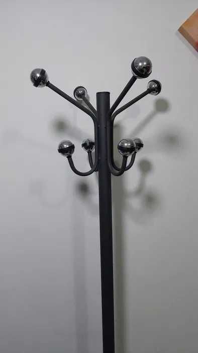 Bengaleiro Cabideiro de pé Cilindro H-12 - 8 ganchos. Grafite metal