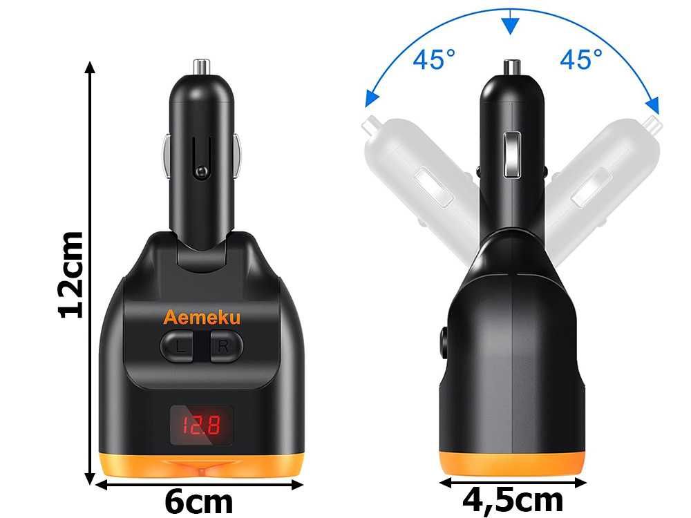 Rozdzielacz gniazda zapalniczki 12-24V 2xUSB-A 1xUSB-C QC 3.0 80W
