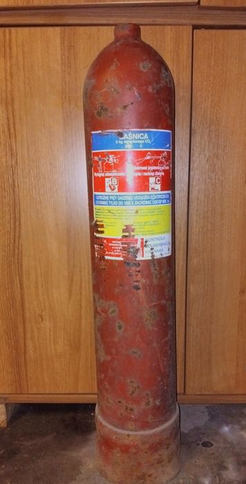 Butla ciśnieniowa 5kg po gaśnicy CO2 na gaz techniczny bez zaworu