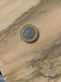 Moeda rara de um euro com mocho de 2002