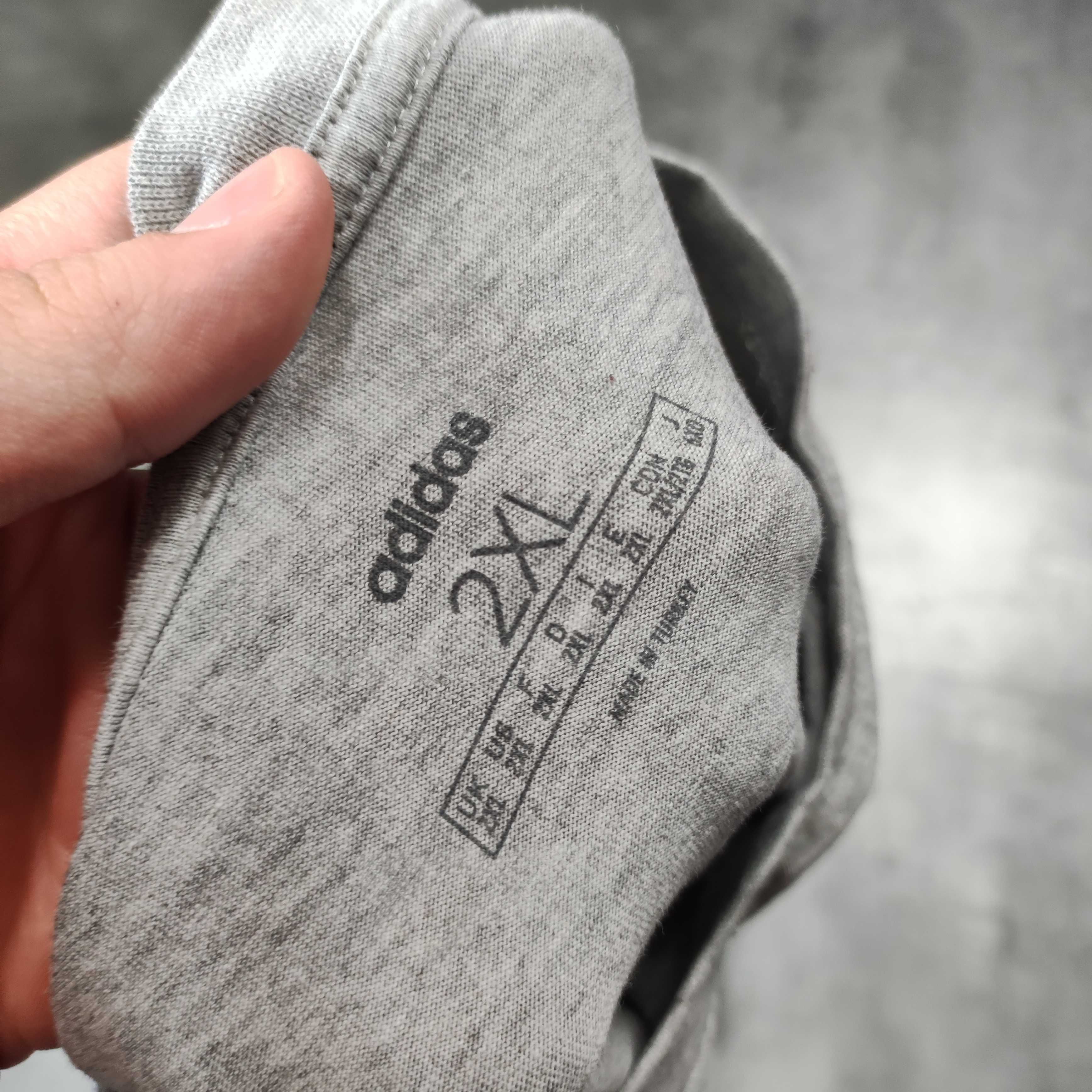 MĘSKA Koszulka Sportowa Bawełna Adidas 3 Paski Lekka Letnia Klasyczna
