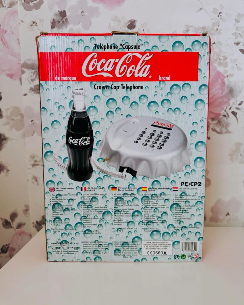 Telefon butelka coca cola vintage, retro 1999