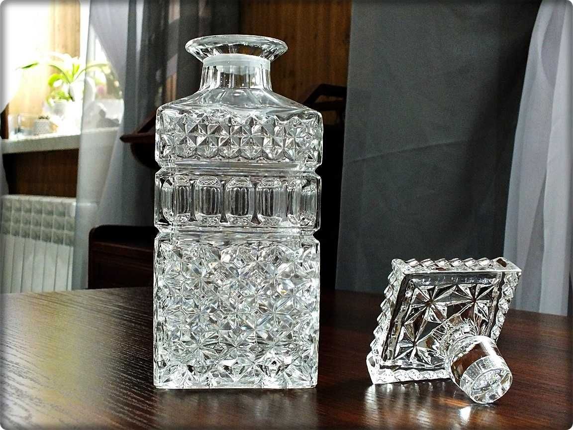 Stara Kryształowa Karafka BOHEMIA do Whisky Stan IDEALNY !!