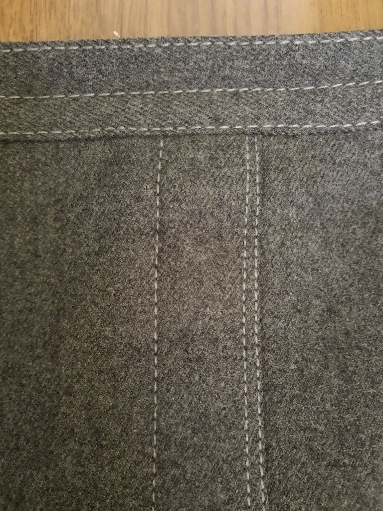 Wełniana premium spódnica szara vintage 100% pure new wool