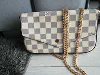 Torebka Louis Vuitton kopertówka Felice cudo zlty łańcuszek