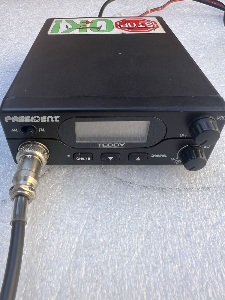 CB radio president Teddy i antena midland, gruszka mikrofon zestaw