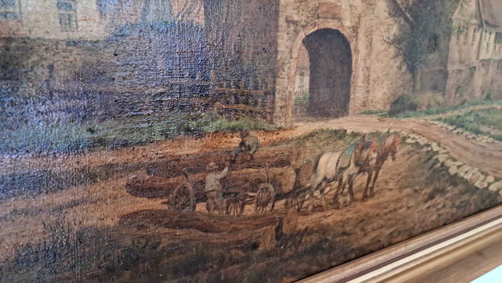 Stary obraz malowany na płótnie Karl Luckhardt 1886