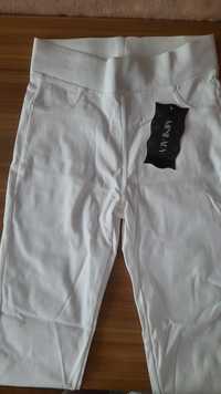Nowe, białe spodnie, legginsy S/M