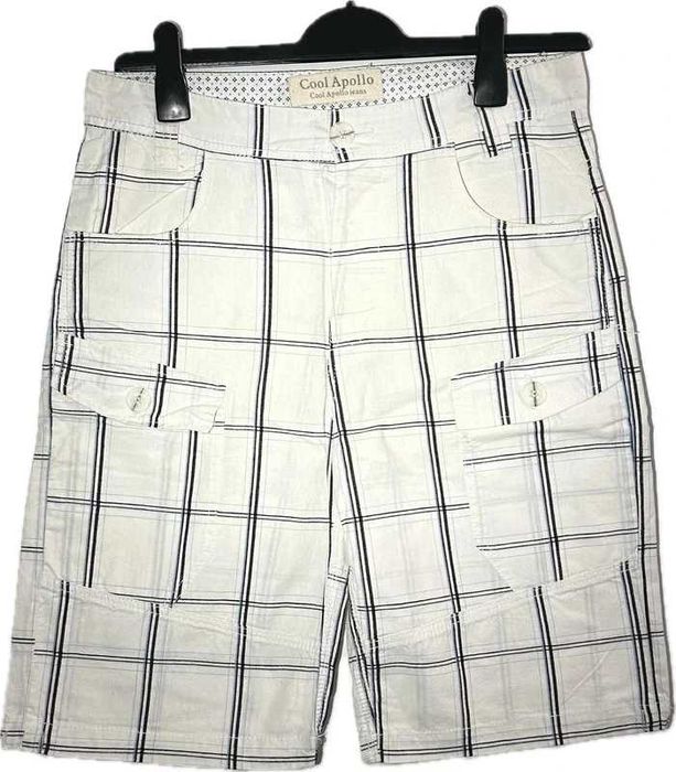 Spodenki męskie w kratę, Coolapollo, rozmiar L