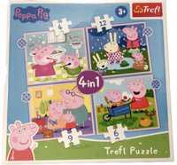 Puzzle Trefl 4w1 31 elementów ŚWINKA PEPPA 4w1 91895