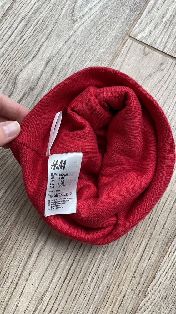 H&M czapka dziewczęca 110/128