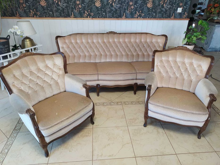 Sofa + dwa fotele Ludwikowskie