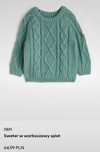 H&M nowy elegancki sweterek pleciony 74 jak 80