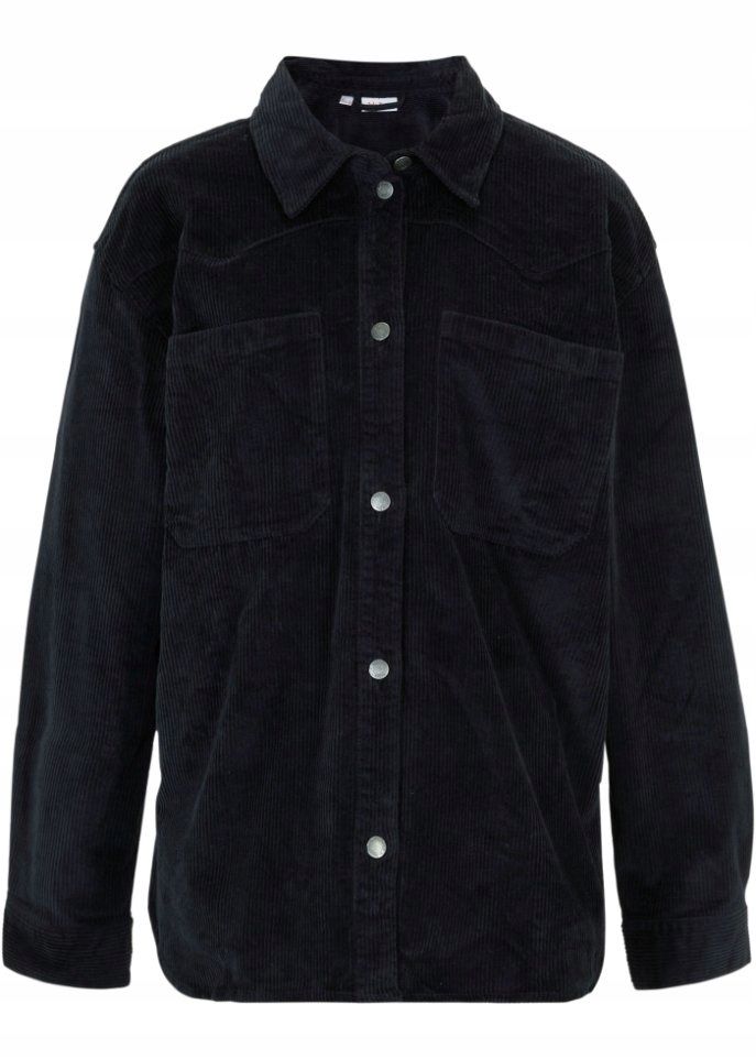 B.P.C sztruksowa koszula czarna oversize 48.