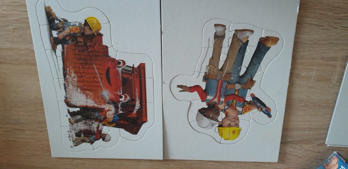 Puzzle konturowe Jumbo, Bob Budowniczy, 4 układanki w teczce