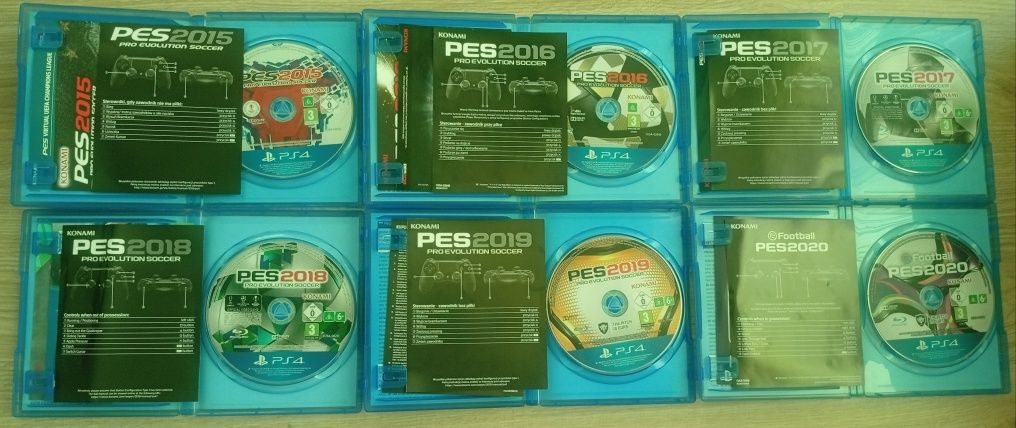 Pro Evolution Soccer PS4 PS5 kolekcja gier PES od 2015 do 2020 komplet