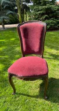 Krzesła z ławą styl ludwikowski -vintage