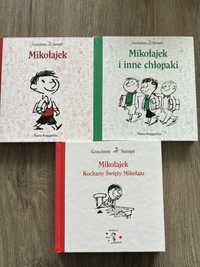 Trzy ksiazki z serii Mikołajek