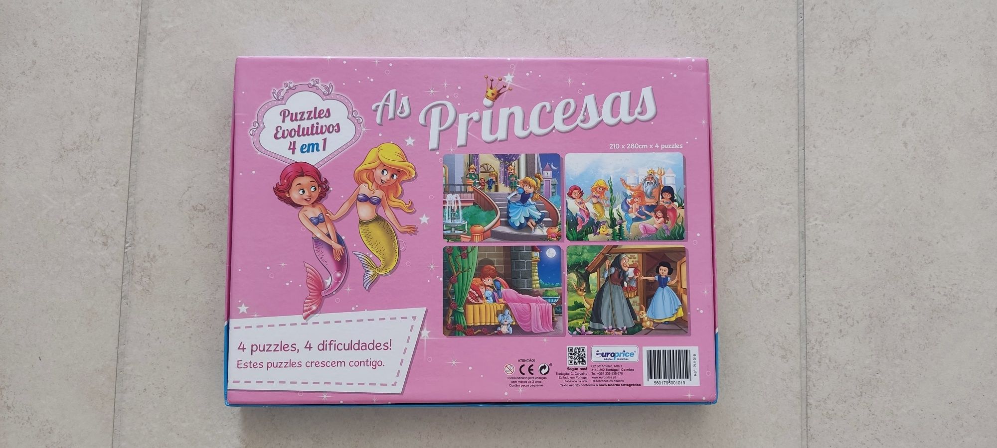 Puzzle 4 em 1 "As Princesas" da Europrice