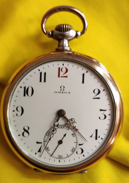 Impecável Relógio de bolso Omega Caixa Prata