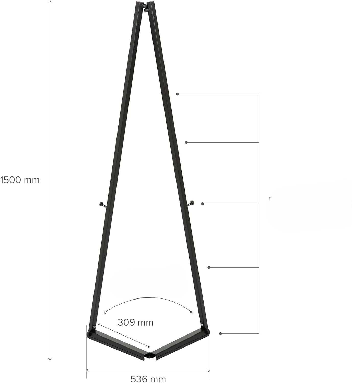 DISPLAY SALES Mobilna sztaluga aluminiowa, czarna, do ram do 120 cm