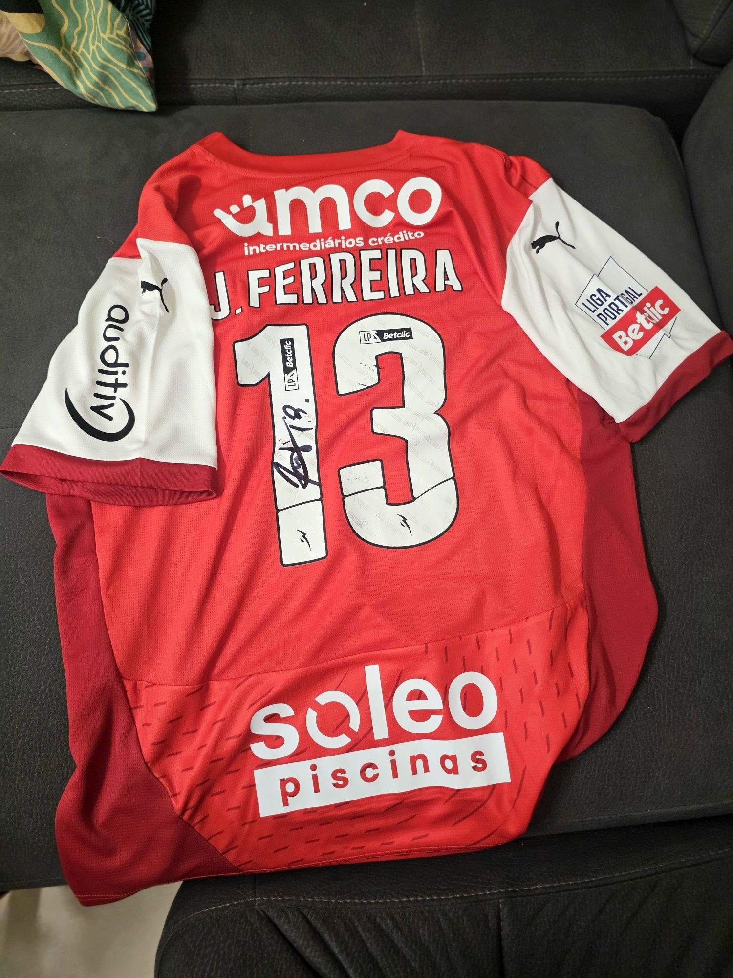 Camisola oficial Joao Ferreira 13# usada e assinada - CERTIFICADA