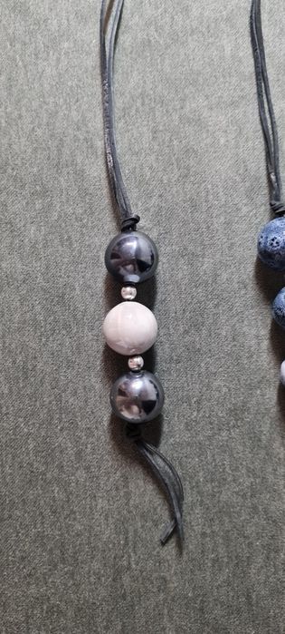 Korale, zawieszka, ,ceramika, kulki.