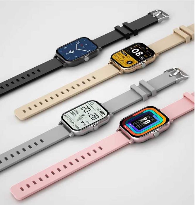 Złoty Smartwatch - 2 paski w zestawie