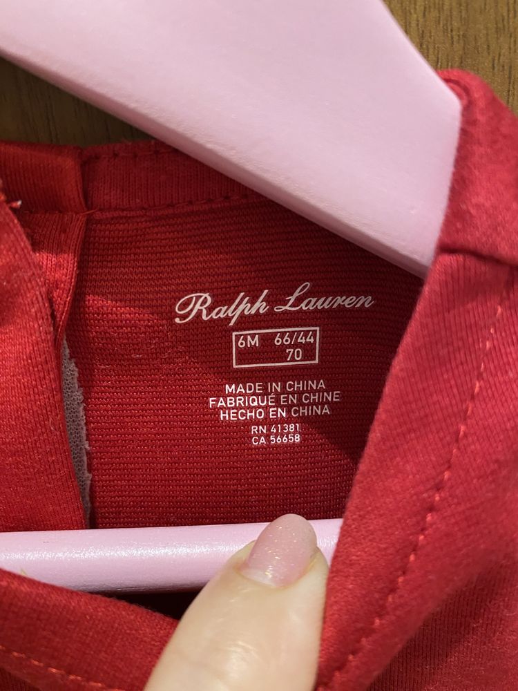 Sukienka Ralph Lauren 6 m 68 70 cm czerwona
