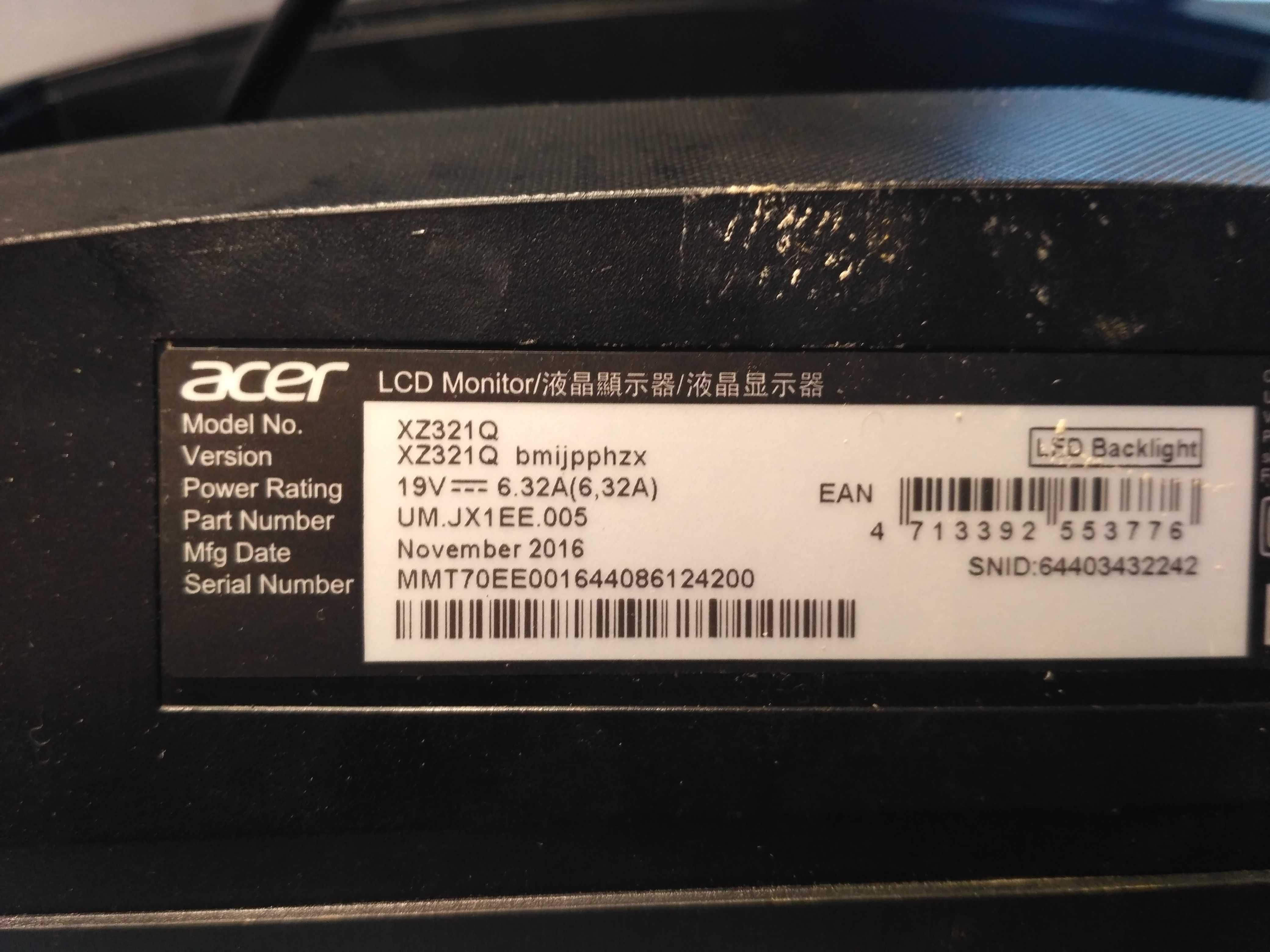 acer XZ 321 Q monitor