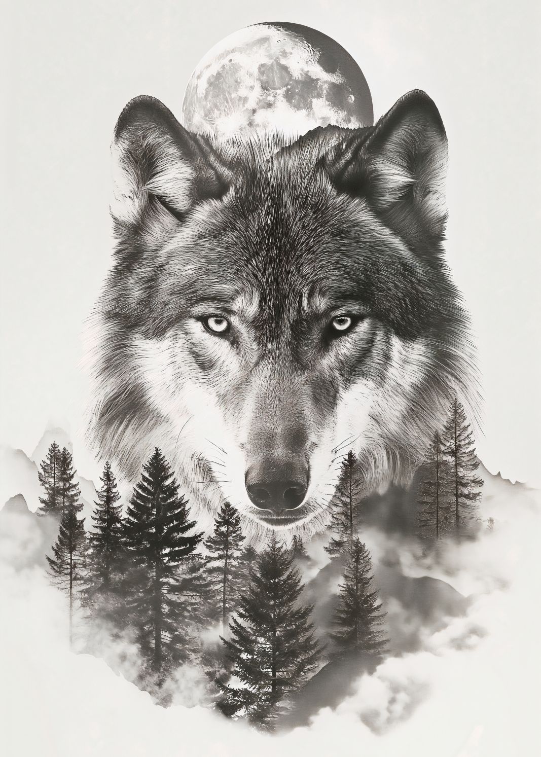 Plakat 50x70 cm Wilk | Wydruk na Ścianę | Plakaty do Salonu Sypialni