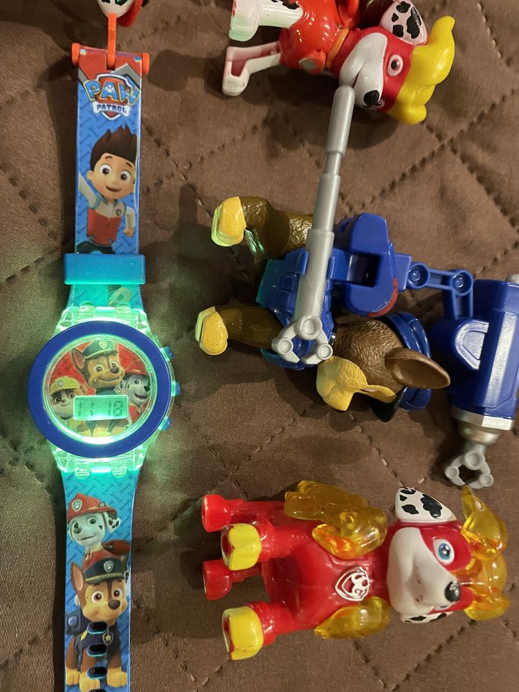Набір іграшок і годинник щенячого патруля paw patrol +браслет