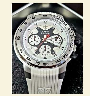 Relógio Detomaso Lucca cronógrafo com correia de silicone DT1017-D