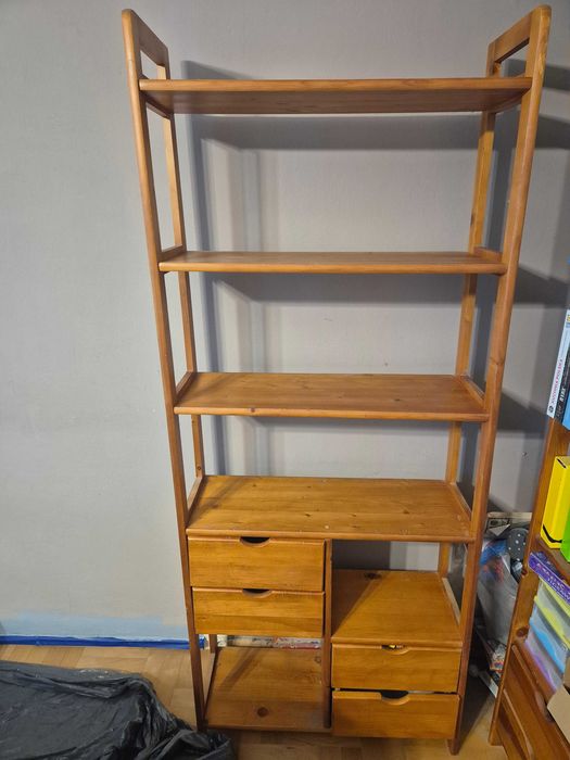 2 regały lite drewno