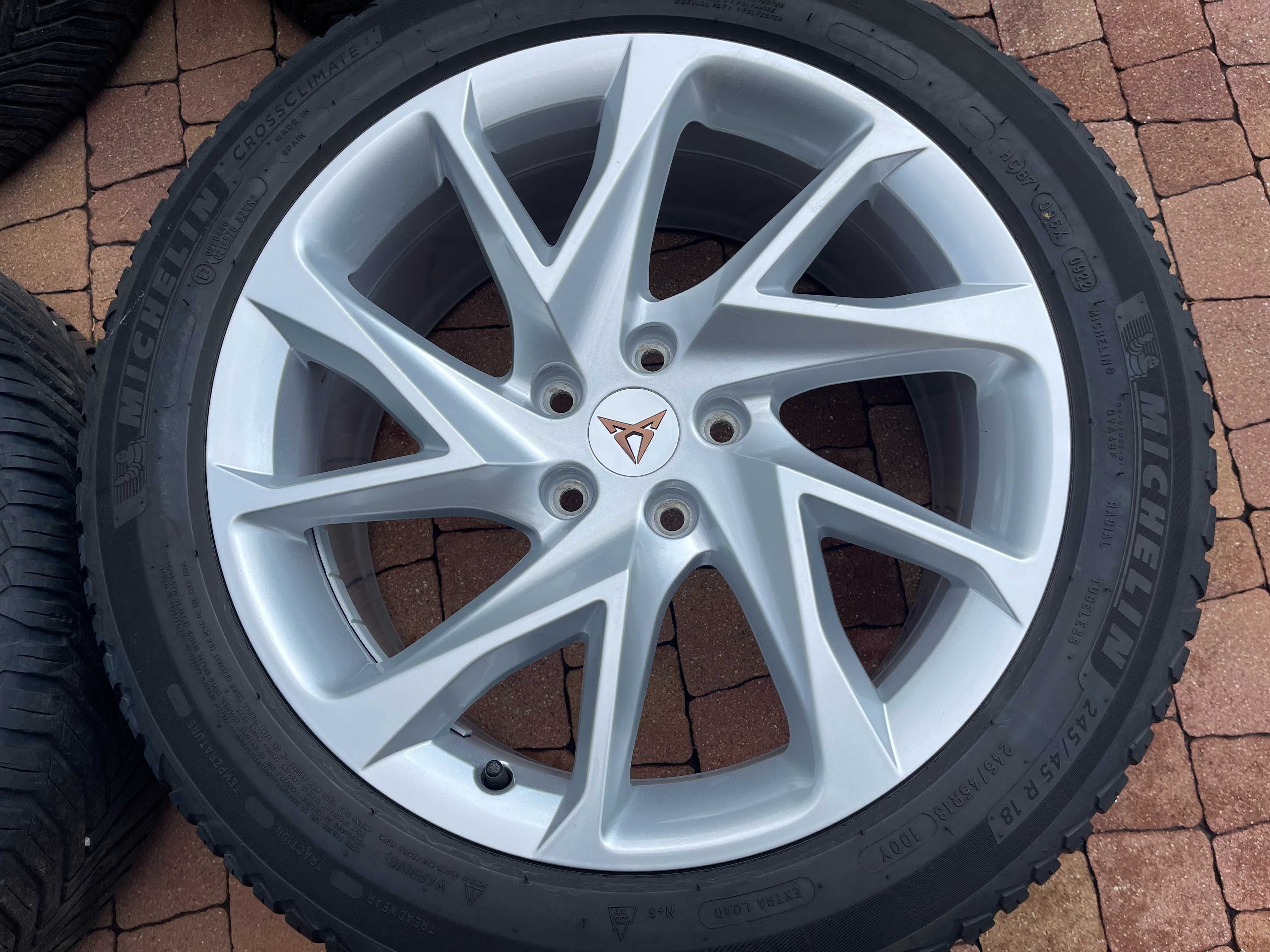 3884. Koła wielosezonowe Cupra Formentor oryginał 5x112 245/45/18