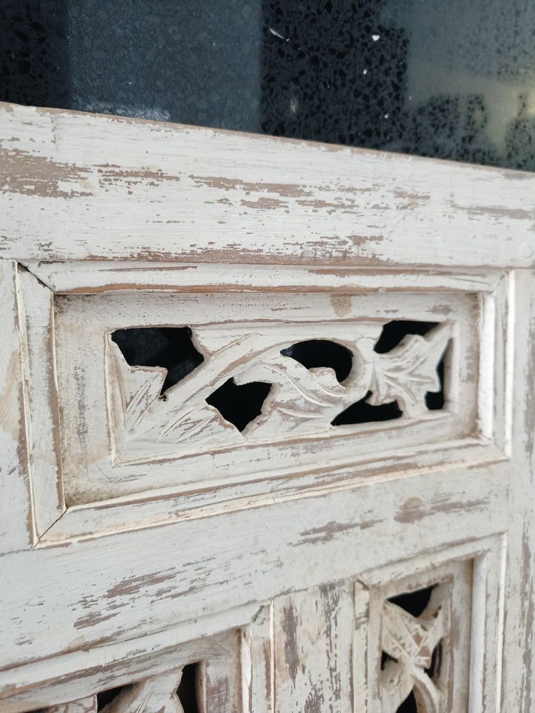 Okiennica z lusterkiem dekoracja rustic boho vintage