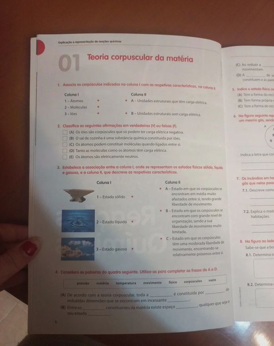 Caderno de atividades físico-química porto editora 8° ano