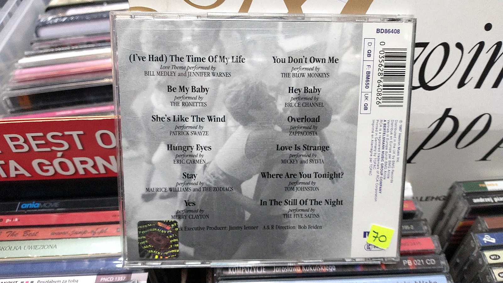 CD DIRTY DANCING Wirujący Seks Patrick Swayze Time Of My Life