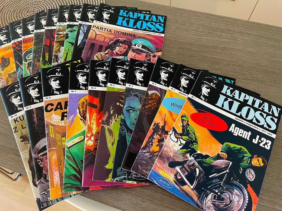 Komiksy KAPITAN KLOSS. Komplet 20 szt. KULTOWA SERIA. Jak nowy.