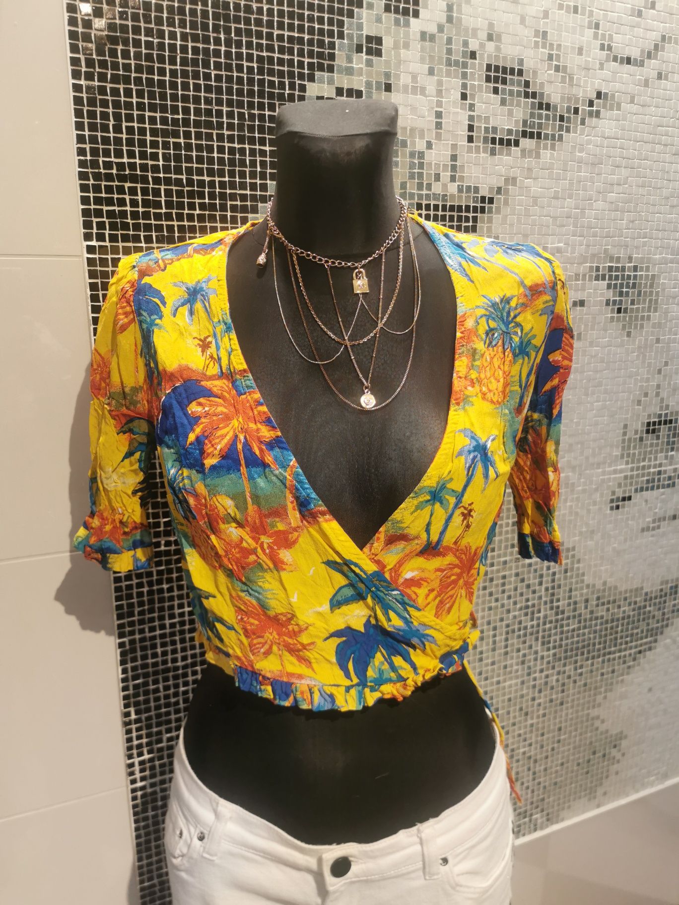 Zara top wzory rozmiar xs