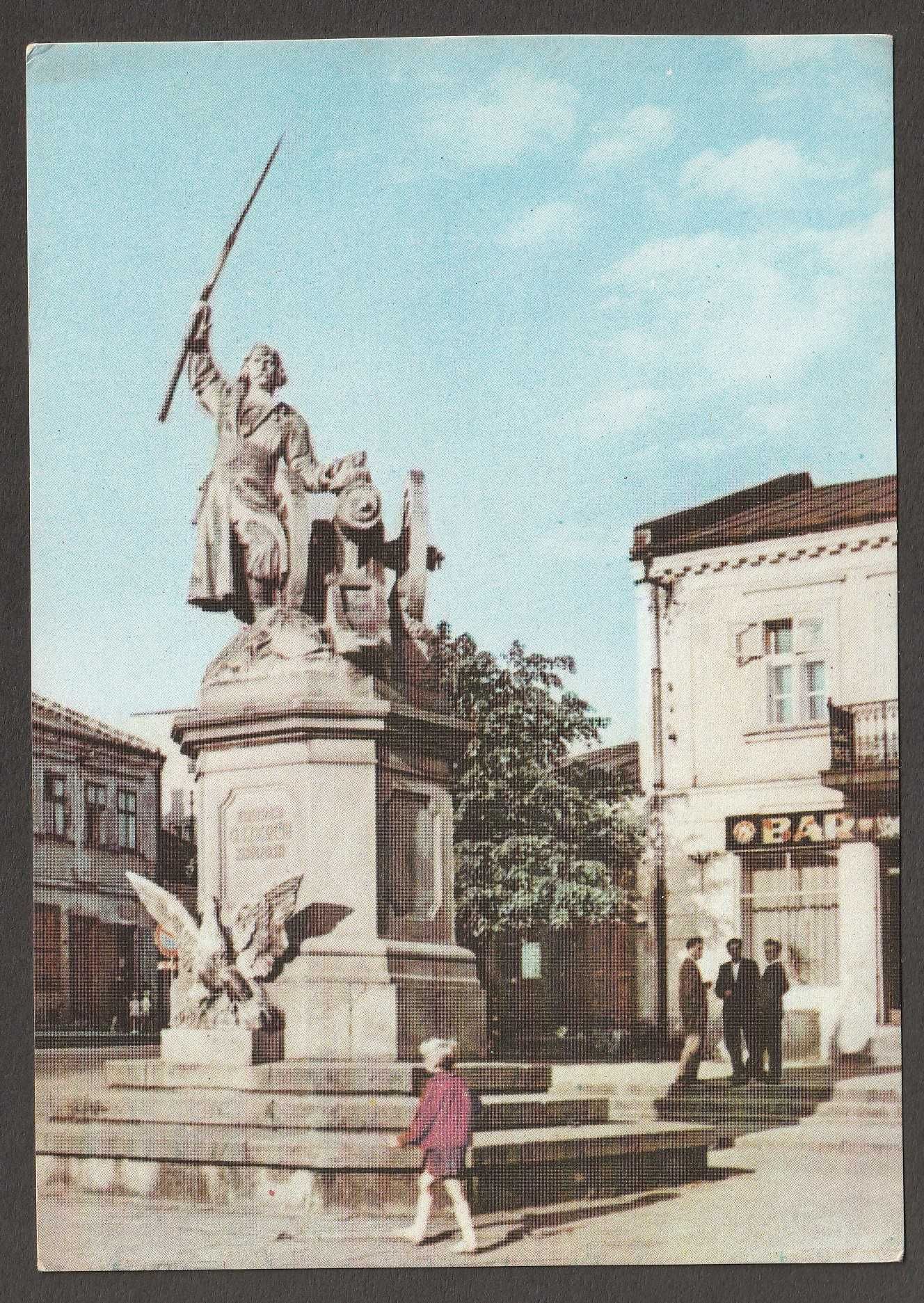 pocztówka - TARNOBRZEG - pomnik Głowackiego - 1966
