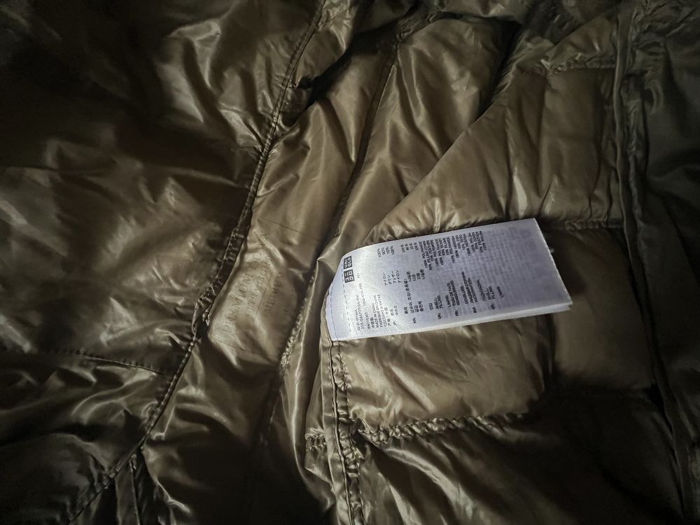 Чоловічий ікропуховик Uniqlo Premium Down з натурального пуху М розмір